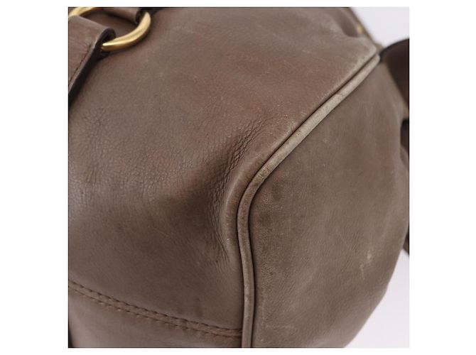 Miu Miu Hand Bag Leather 2way Beige Gold - vista 17