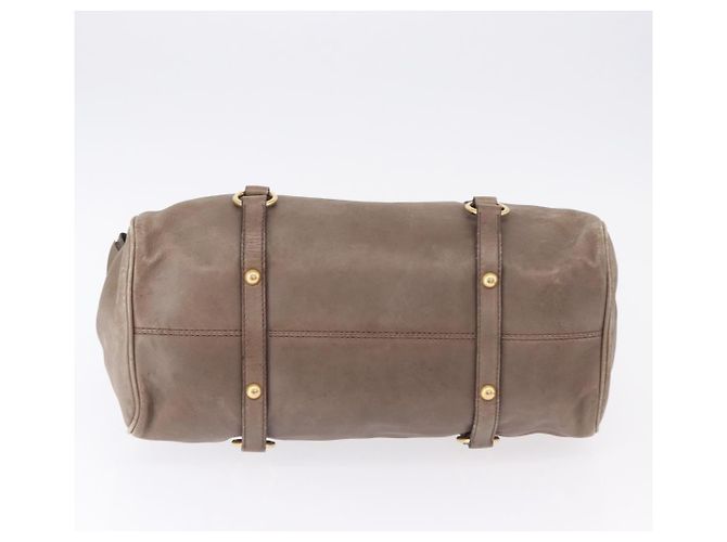 Miu Miu Hand Bag Leather 2way Beige Gold - vista 5