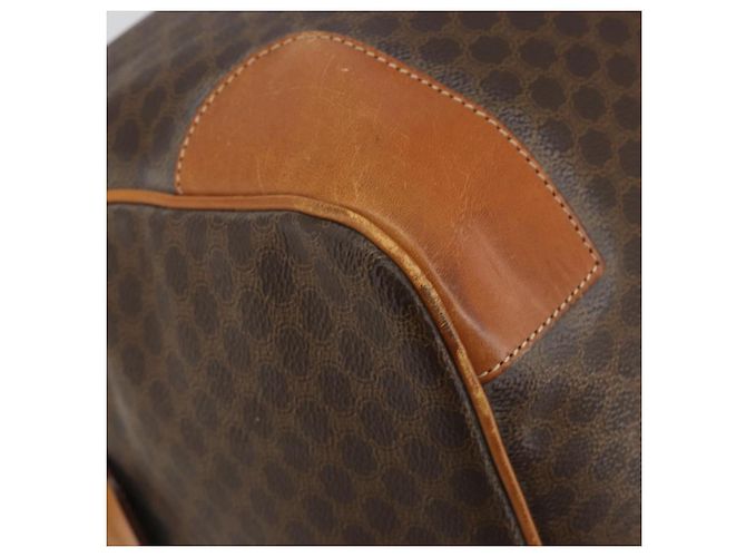 Céline CELINE Macadam Canvas Boston Bag PVC Leather Brown Gold - vista 14