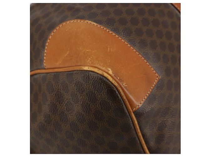Céline CELINE Macadam Canvas Boston Bag PVC Leather Brown Gold - vista 16