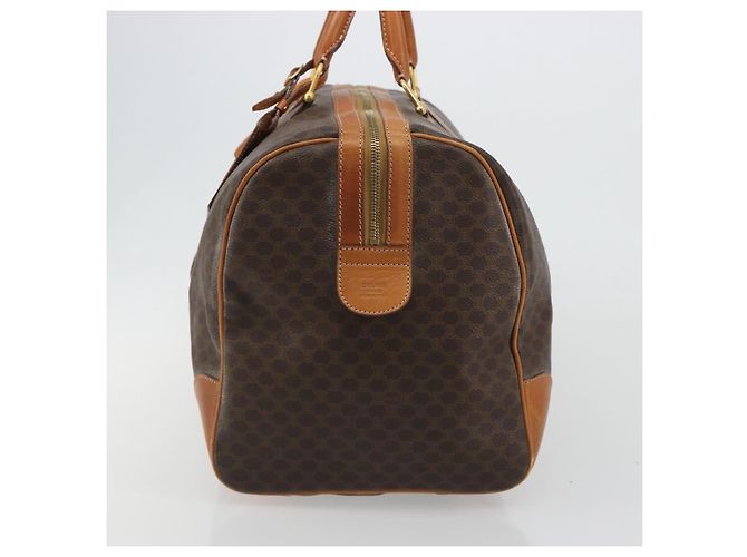 Céline CELINE Macadam Canvas Boston Bag PVC Leather Brown Gold - vista 3