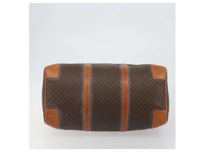Céline CELINE Macadam Canvas Boston Bag PVC Leather Brown Gold - vista 5