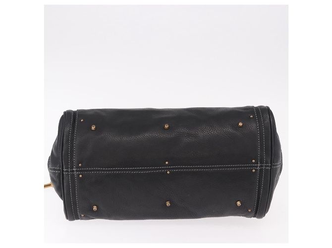 Chloé Chloe Paddington Hand Bag Leather Black Gold - vista 10