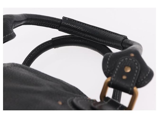 Chloé Chloe Paddington Hand Bag Leather Black Gold - vista 9