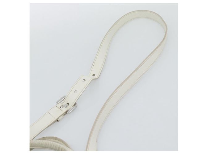 PRADA Hand Bag Vittero Dino Leather 2way White Silver - vista 15