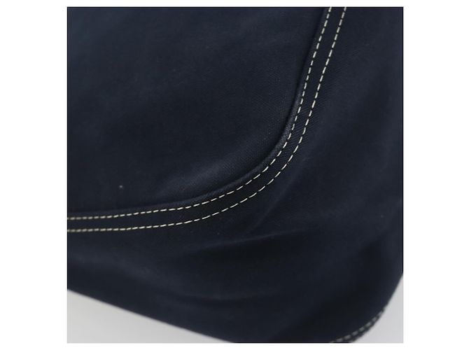 FENDI Mamma Baguette Shoulder Bag Canvas Navy Silver - vista 17