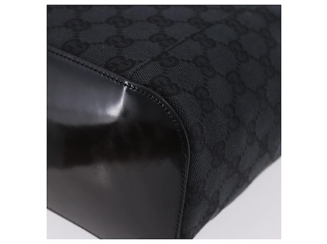 GUCCI GG Canvas Shoulder Bag Black Silver 001 3750 - vista 13