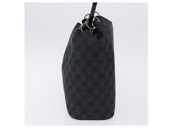 GUCCI GG Canvas Shoulder Bag Black Silver 001 3750 - vista 4