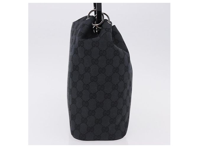 GUCCI GG Canvas Shoulder Bag Black Silver 001 3750 - vista 5