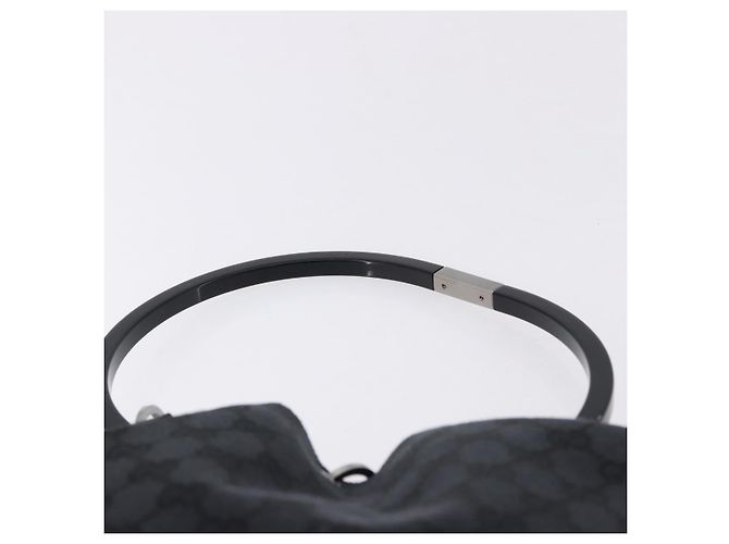 GUCCI GG Canvas Shoulder Bag Black Silver 001 3750 - vista 8
