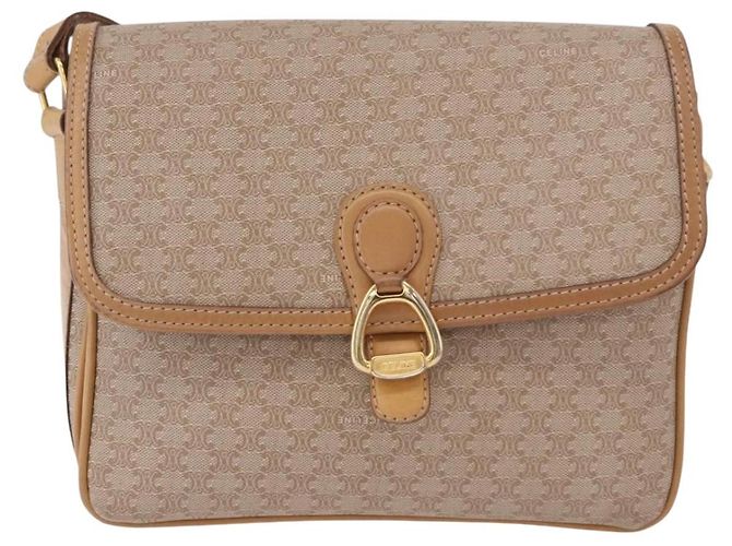 Céline CELINE Macadam Canvas Shoulder Bag Beige Gold - vista 13