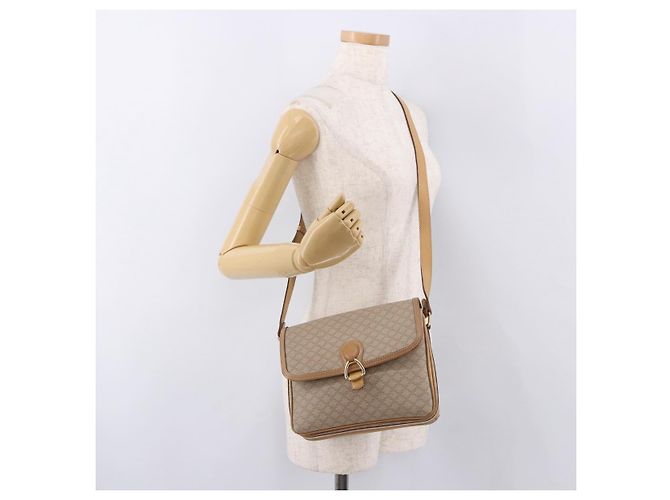 Céline CELINE Macadam Canvas Shoulder Bag Beige Gold - vista 29