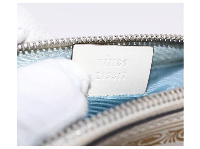GUCCI Shoulder Bag Leather White Silver 511189 - vista 21