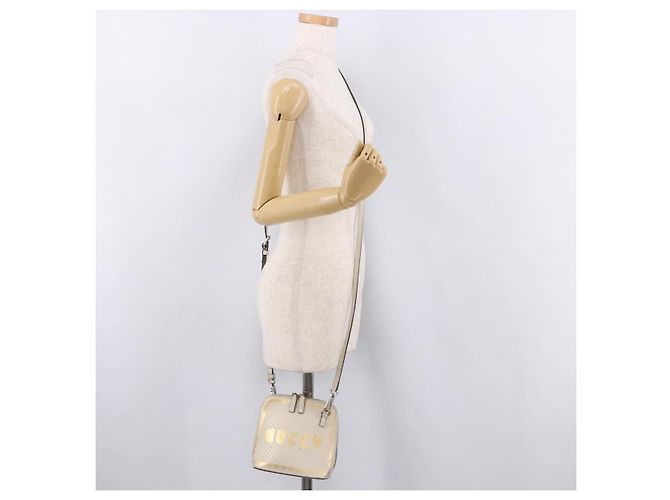 GUCCI Shoulder Bag Leather White Silver 511189 - vista 22