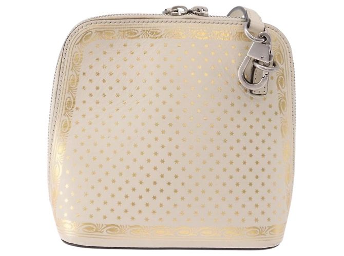 GUCCI Shoulder Bag Leather White Silver 511189 - vista 3