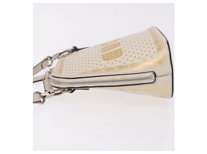 GUCCI Shoulder Bag Leather White Silver 511189 - vista 5