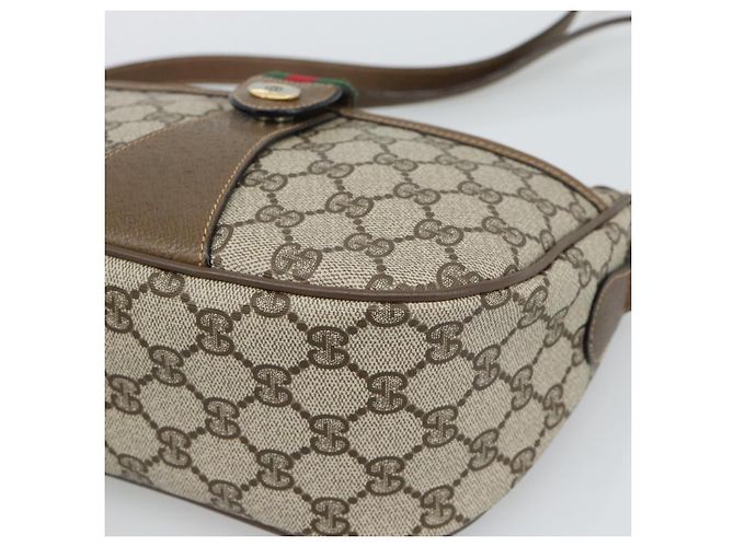 GUCCI GG Supreme Schultertasche PVC Leder Beige Goldfarben 89 02 032 - Ansicht 10