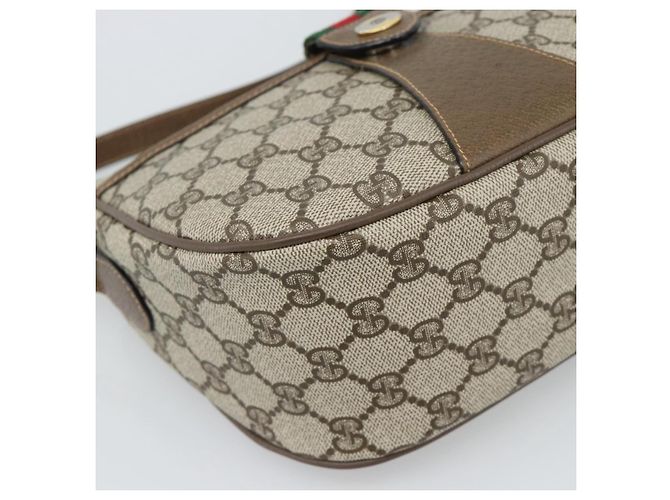 GUCCI GG Supreme Schultertasche PVC Leder Beige Goldfarben 89 02 032 - Ansicht 11