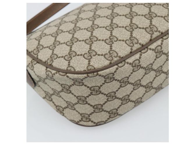 GUCCI GG Supreme Schultertasche PVC Leder Beige Goldfarben 89 02 032 - Ansicht 13