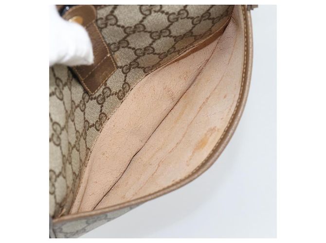 GUCCI GG Supreme Schultertasche PVC Leder Beige Goldfarben 89 02 032 - Ansicht 22