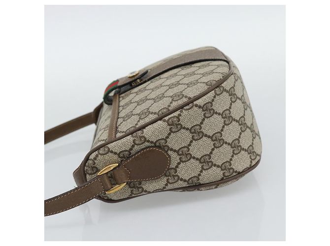 GUCCI GG Supreme Schultertasche PVC Leder Beige Goldfarben 89 02 032 - Ansicht 4