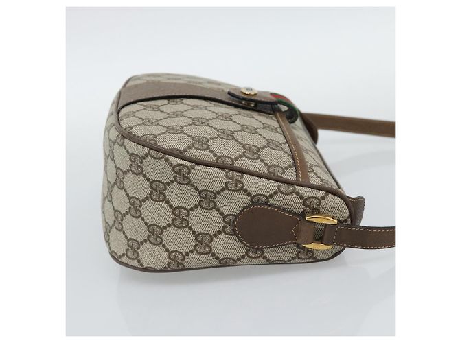 GUCCI GG Supreme Schultertasche PVC Leder Beige Goldfarben 89 02 032 - Ansicht 5