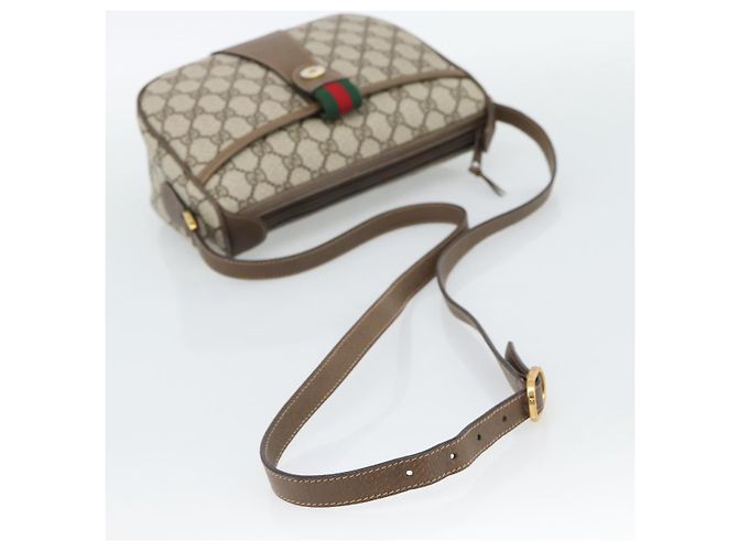 GUCCI GG Supreme Schultertasche PVC Leder Beige Goldfarben 89 02 032 - Ansicht 7