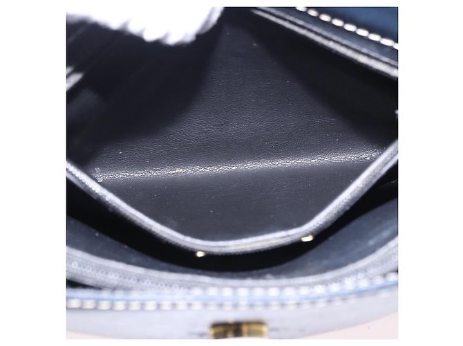 SAINT LAURENT Shoulder Bag Leather Navy Gold - vista 24