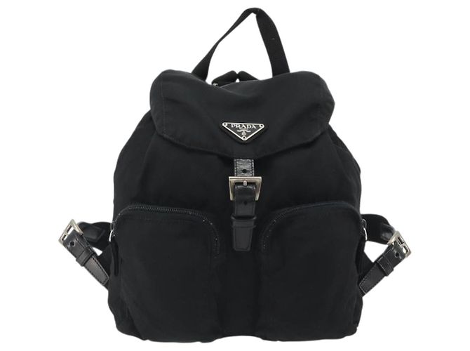 PRADA Backpack Nylon Black Silver - view 13