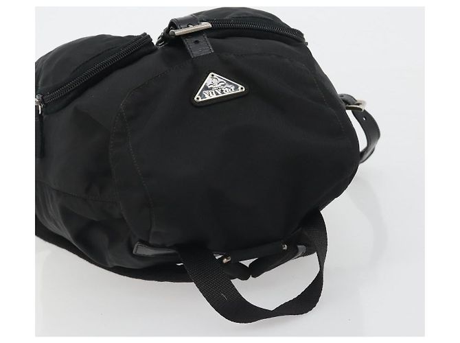 PRADA Backpack Nylon Black Silver - view 6