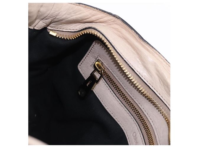 Chloé Sac à main Chloe Etel en cuir 2way Beige Gold - vue 22