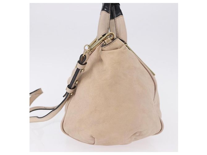 Chloé Sac à main Chloe Etel en cuir 2way Beige Gold - vue 4