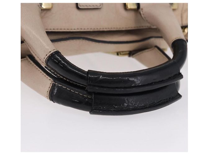 Chloé Sac à main Chloe Etel en cuir 2way Beige Gold - vue 7