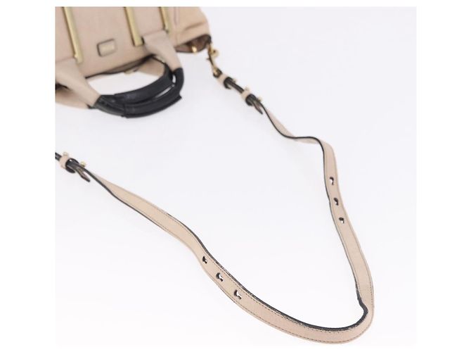 Chloé Sac à main Chloe Etel en cuir 2way Beige Gold - vue 9