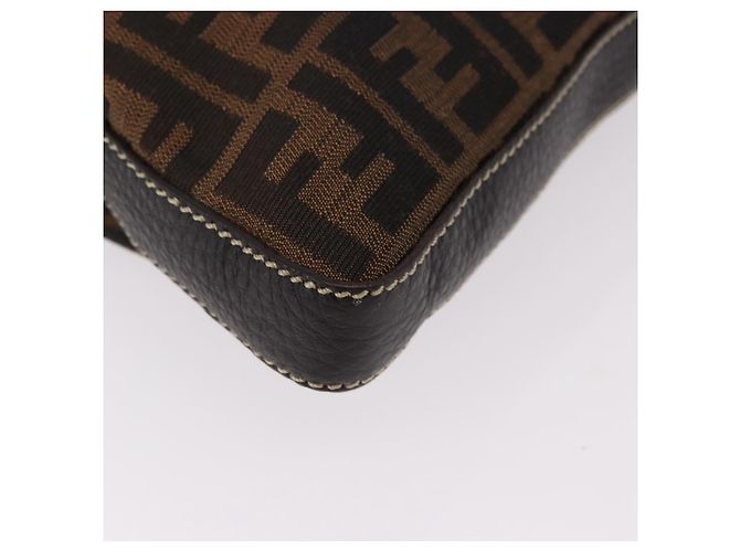 FENDI Zucca Canvas Celesia Shoulder Bag Brown Silver 8BT109 - vista 10