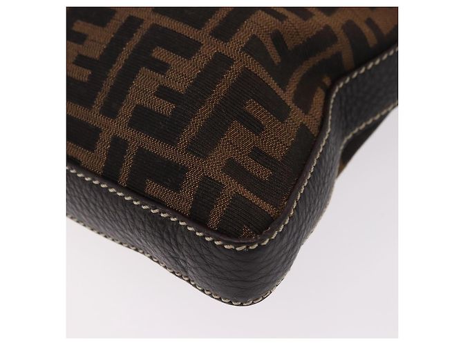 FENDI Zucca Canvas Celesia Shoulder Bag Brown Silver 8BT109 - vista 13
