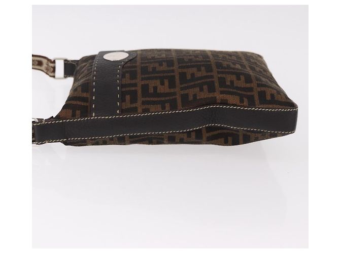 FENDI Zucca Canvas Celesia Shoulder Bag Brown Silver 8BT109 - vista 5