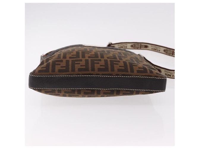 FENDI Zucca Canvas Celesia Shoulder Bag Brown Silver 8BT109 - vista 9