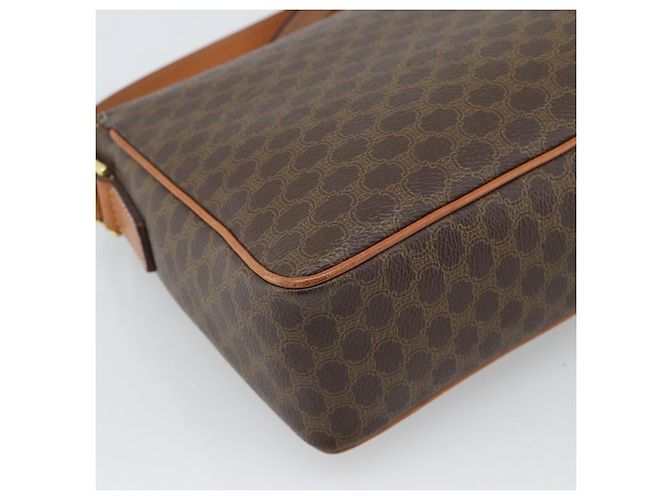 Céline CELINE Macadam Canvas Shoulder Bag PVC Leather Brown Gold - vista 16