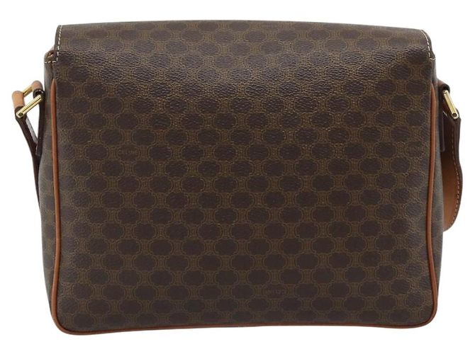Céline CELINE Macadam Canvas Shoulder Bag PVC Leather Brown Gold - vista 2