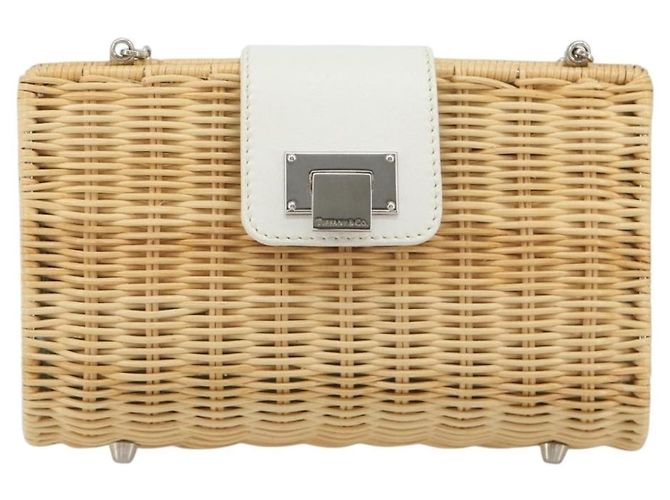 Tiffany & Co TIFFANY&Co. Chain Shoulder Bag Rattan Beige Silver - vista 13
