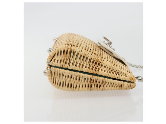 Tiffany & Co TIFFANY&Co. Chain Shoulder Bag Rattan Beige Silver - vista 3