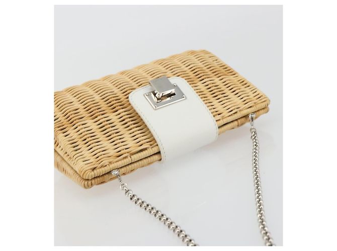 Tiffany & Co TIFFANY&Co. Chain Shoulder Bag Rattan Beige Silver - vista 6