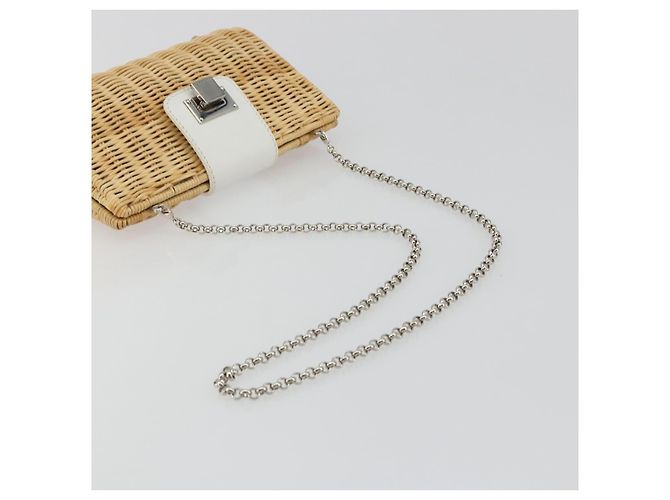 Tiffany & Co TIFFANY&Co. Chain Shoulder Bag Rattan Beige Silver - vista 7