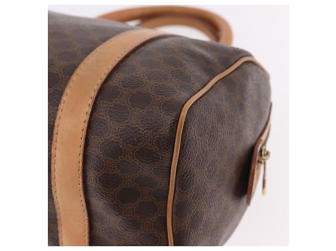 Céline CELINE Macadam Canvas Mini Boston Bag PVC Leather Brown Gold - vista 16