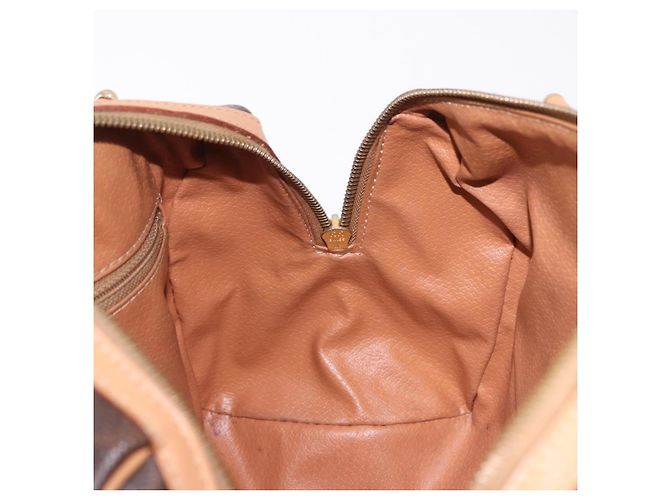 Céline CELINE Macadam Canvas Mini Boston Bag PVC Leather Brown Gold - vista 19