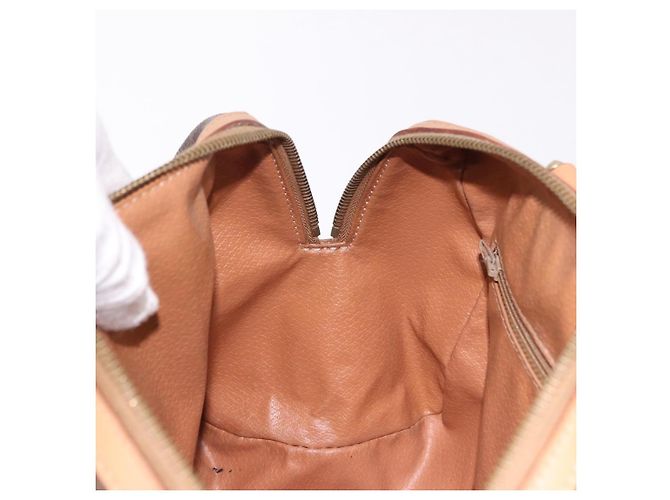 Céline CELINE Macadam Canvas Mini Boston Bag PVC Leather Brown Gold - vista 20