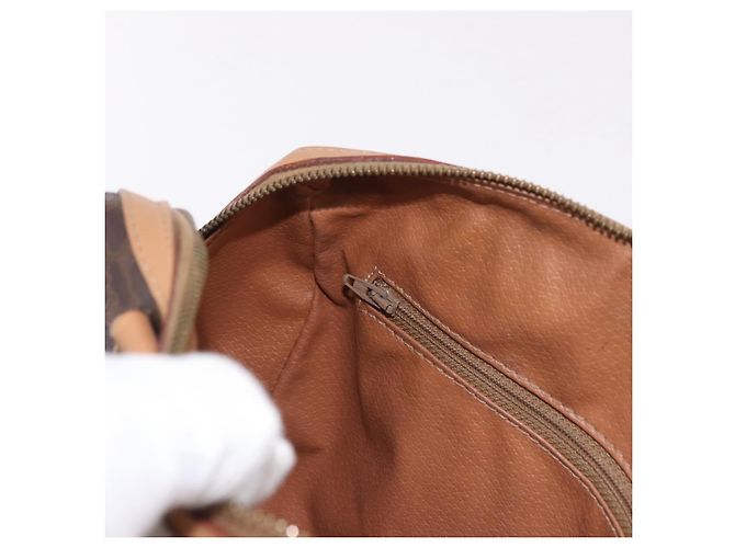 Céline CELINE Macadam Canvas Mini Boston Bag PVC Leather Brown Gold - vista 21