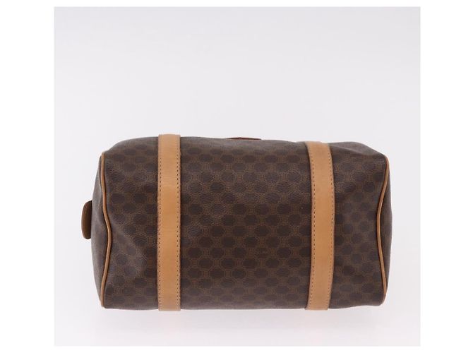 Céline CELINE Macadam Canvas Mini Boston Bag PVC Leather Brown Gold - vista 5