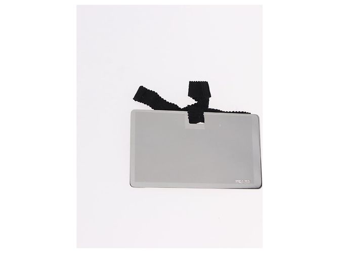 PRADA Robot Chain Shoulder Bag Saffiano Black Silver - vista 31
